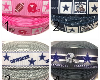 Dallas Cowboys Ribbon, NFL Ribbon, Cowboys grosgrain Ribbon