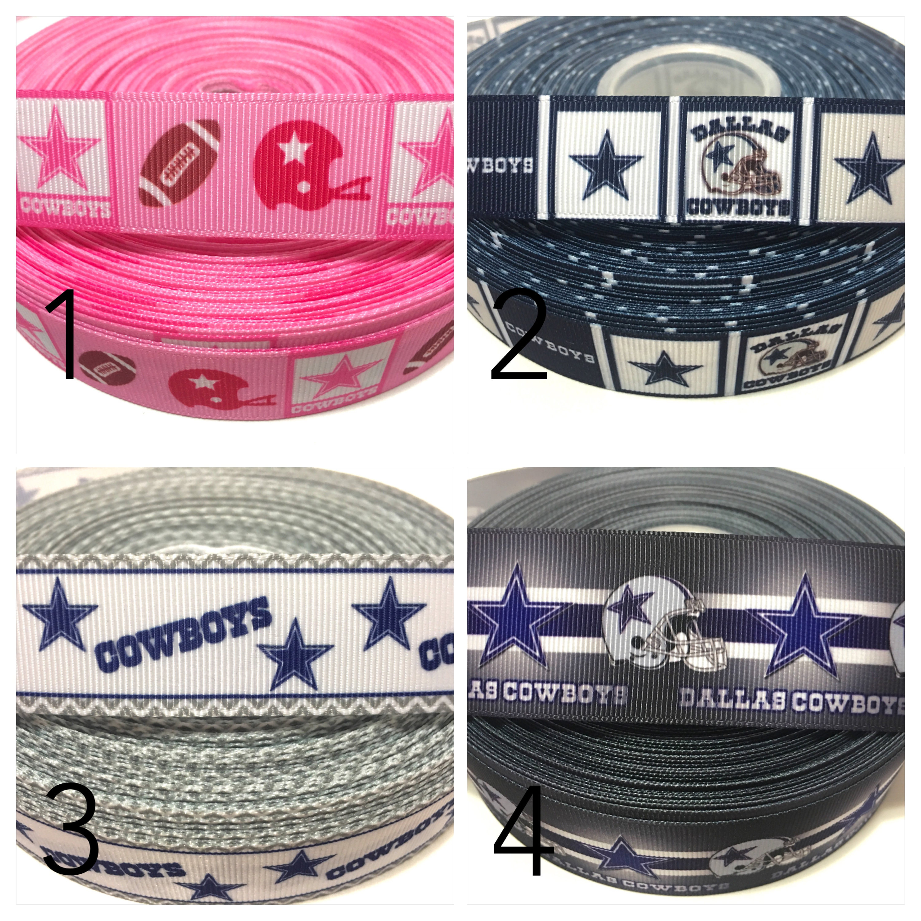 Dallas Cowboys Ribbon NFL Ribbon Cowboys grosgrain Ribbon
