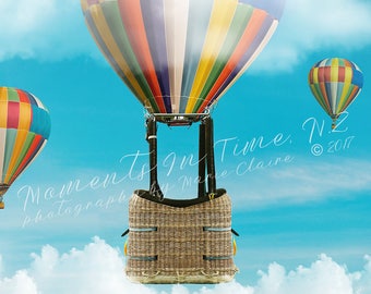 MIT Hot Air Balloon and Basket Digital Background