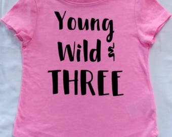 young wild and three unicorn shirt