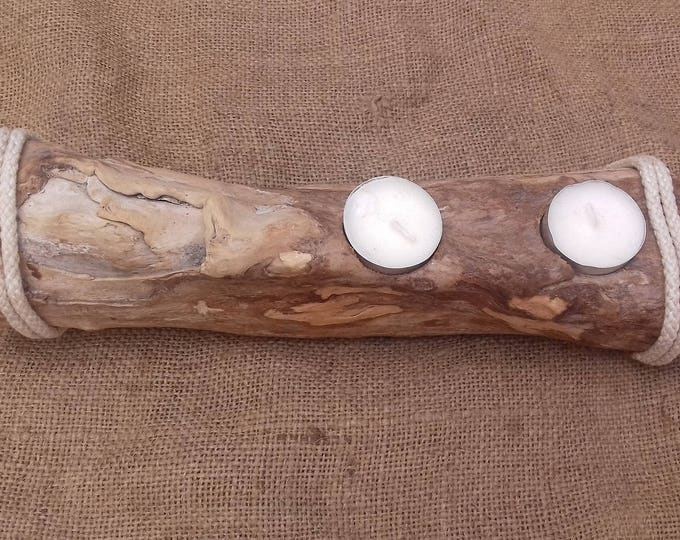 Driftwood candle holder