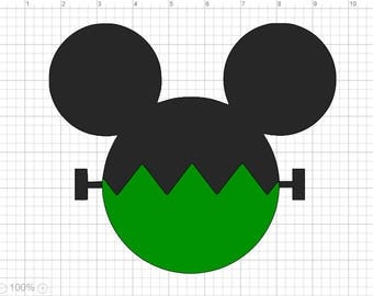 Mickey Mouse Frankenstein SVG EPS DXF Studio3 Cut File