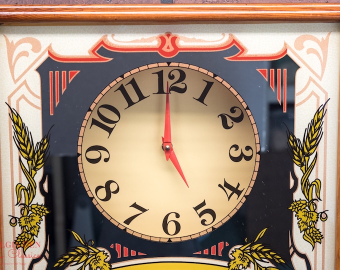 Genesee Beer & Ale Illuminated Clock | Lighted Clock Mirror | Vintage Breweriana