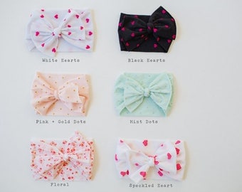 Nylon Baby Headband, Nylon Headband, Stretchy Baby Headband, Top Knot Baby Headband, Stretchy Newborn Headband
