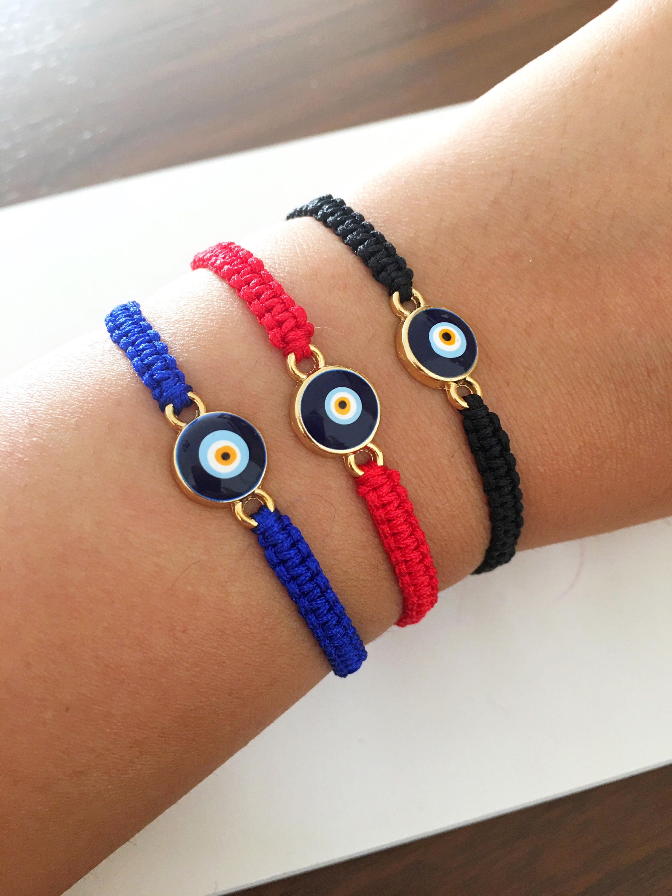 Evil eye bracelet blue string evil eye bracelet red evil eye