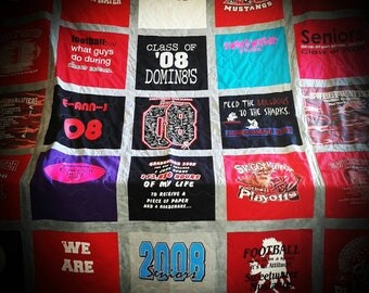 Tshirt Quilts, Gifts for Grandma, Birthday, Christmas, Custom Tshirt Quilts