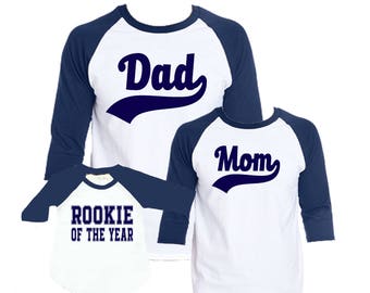 mommy and daddy baseball shirts
