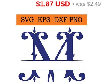 Sale 25% - Split Monogram Svg / Eps / Dxf / Png files INSTANT DOWNLOAD!