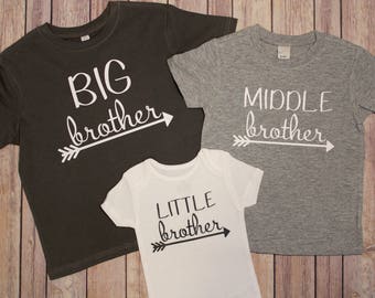 Big brother shirt, Middle Brother shirt, Little brother shirt, New Baby Shirt, big sister shirt, little sister shirt, big brother shirt,