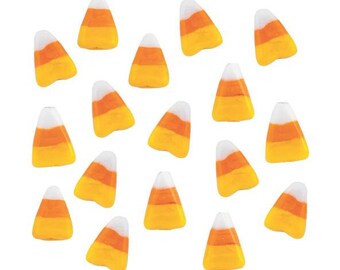 6 Candy Corn Beads ~ Halloween Beads ~ DIY Halloween Jewelry for Bracelet Earrings Crafts ~ Top Center Vertical Drilled~ Orange Yellow White
