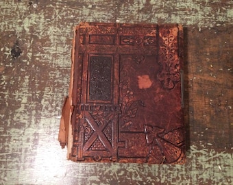 Victorian Photo Album - Antique Cabinet Card Photo Album - Blank Pages