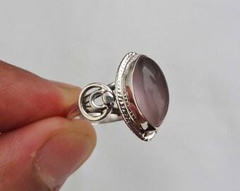 Rose Quartz ring,handmade ring, 92.5% sterling silver ring, silver Rose Quartz ring,sterling silver ring,handmade ring( all sizes available)
