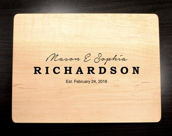 Custom Cutting Board-Engraved Cutting Board, Personalized Cutting Board, Wedding Gift, Housewarming Gift, Anniversary Gift, Gift for Couple