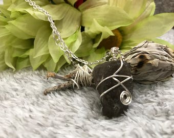 Smokey Quartz Crystal Necklace**CLEANSED AND BLESSED