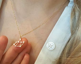 Sagittarius necklace,Zodiac Sign necklace,Constellation necklace,Star necklace,Birthday gift, Bridesmaid gift,minimalist necklace