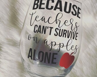 Teacher wine | Etsy