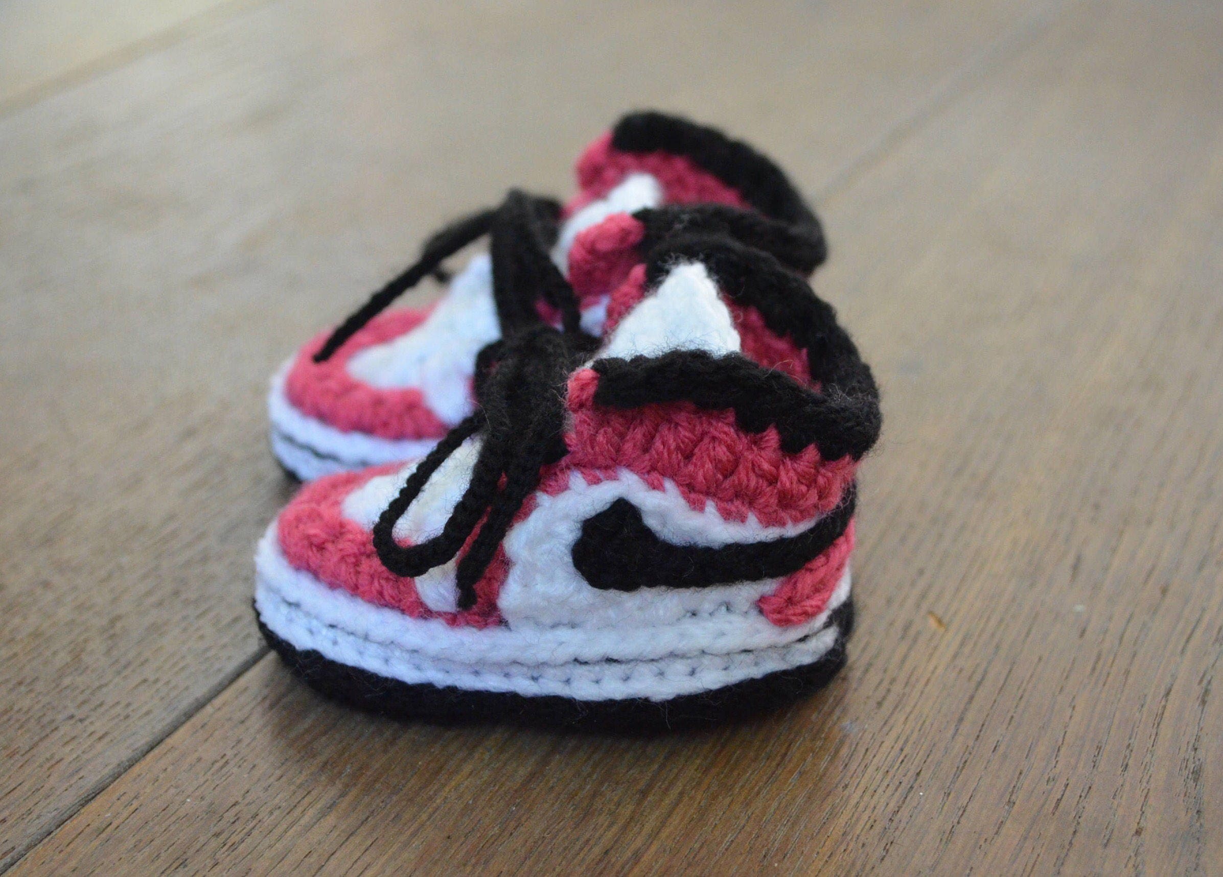 Crochet Baby Shoes Inspired By Nike Air Jordan Crochet Baby