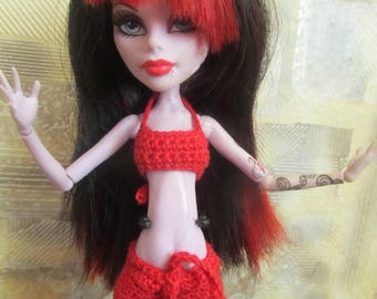 Crochet swimsuit for dolls, monster high clothes, swimsuit for monster high