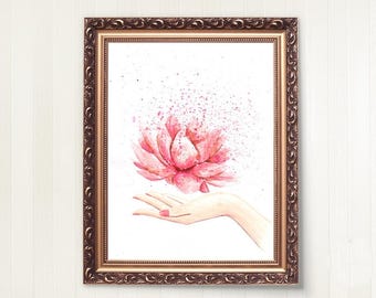 Lotus Flower Wall Art lotus flower art | etsy Lotus Flower Wall Art lotus flower art | etsy
