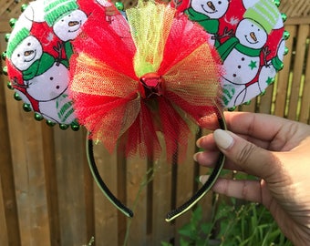 Christmas Mickey Mouse Ears, Christmas Mickey Ears, Mickey Ear Headband, Disney Accessories, Christmas at Disney