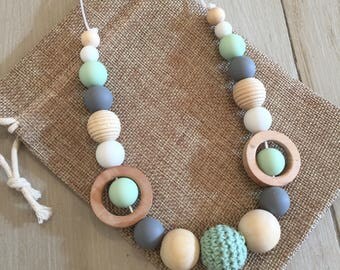 80cm Parent & Bub Nursing, Sensory Teething Necklace, Natural, Quality Hand Made