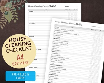 Printable Master House Cleaning List