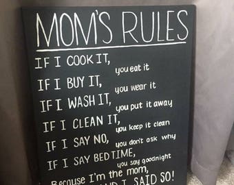 Moms rules | Etsy