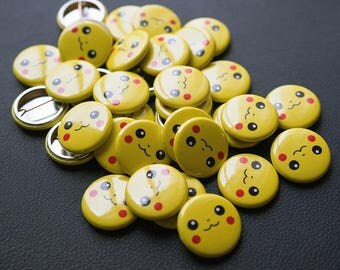 Pikachu-inspired Pin, Pokémon enamel pin, Pokémon button badge, Pikachu backpack badge, Pikachu enamel pin, cool button badges, Pikachu art