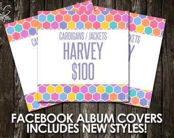 Facebook Album Covers - Includes Newest Styles and Pricing! - Instant Download! - Facebook Graphics