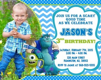 Monsters University Invitation Monsters University Birthday