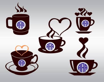 Download Coffee monogram svg | Etsy