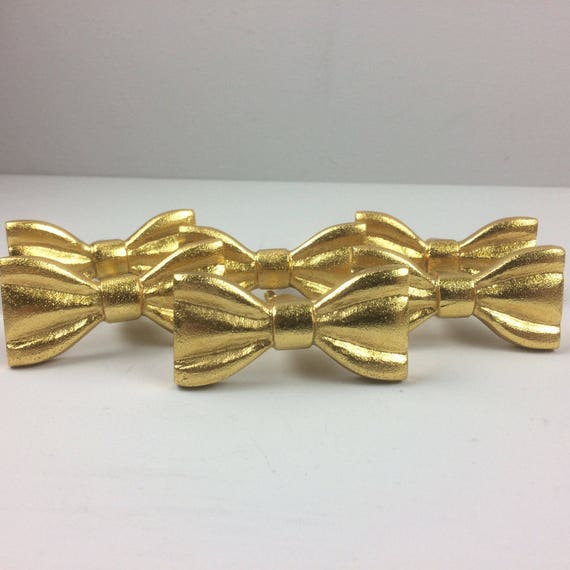 Set 18 X GOLD BOW KNOBS Home decor furniture drawer pull