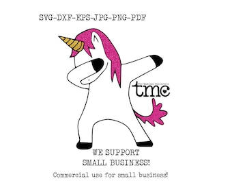 Dabbing Unicorn - dab svg, womens clothes, unicorn SVG, svg png dxf eps, cut file, iron-on, birthday, back to school, funny dabbing shirt