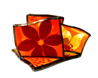 Door glass mail Tiffany and fusing "Lemonade"