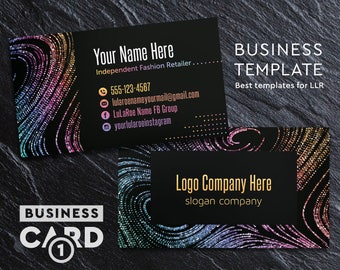 LLR business cards, custom business card, home office approved (fonts color), card for lularoe fashion consultant & retailer, LLR card #1