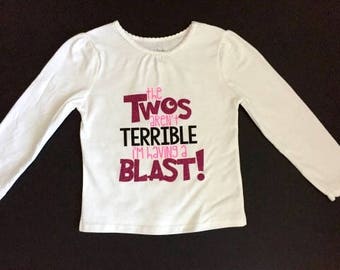 caution terrible twos ahead shirt