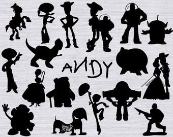 Toy Story SVG Bundle, Toy Story clipart, Toy story silhouette, disney svg files, silhouette cameo and cricut compatible, cut files, dxf