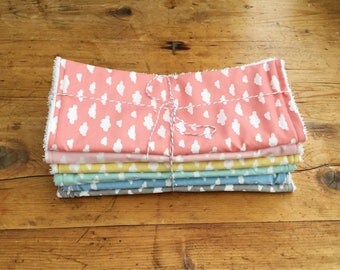 Large Burp Cloths, Baby Burp Cloth, Clouds Burp Cloths, Burp Cloths Bundle, New Baby Gift, Baby Shower Gift