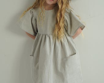 Girls dress, linen girls dress, Little dress, dress for girl, cotton dress, linen dress, linen dress for girl