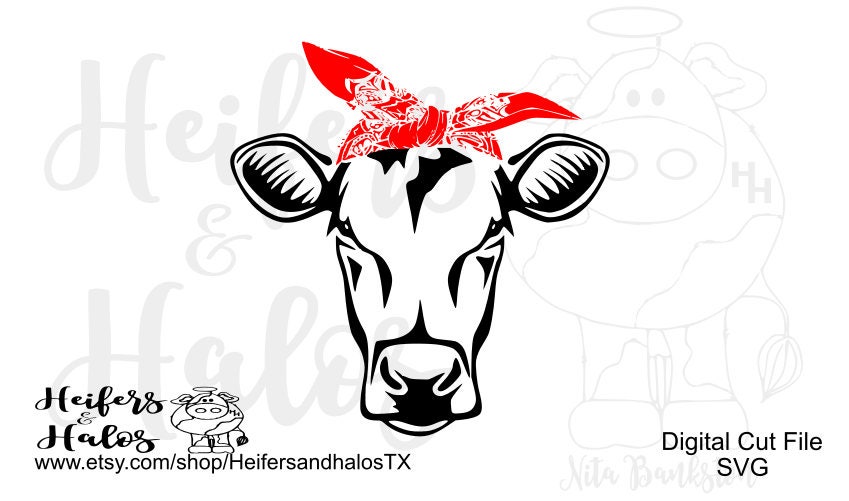 vector bandana skull listing with bandana  only Simple is svg cow this cut