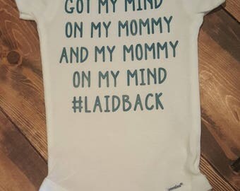Laid Back Onesie- Cute Baby Onesie- Funny Baby Onesie- Baby Shower Gif- Baby Arrival- 90s Baby Onesie- Unisex Baby Onesie