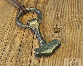 Forged Thor's Hammer Pandant, Mjollnir, Mjolnir, Thor Jewelry, Viking Jewelry, Norse Jewelry, Protection Jewelry, Viking Keychain, For Him