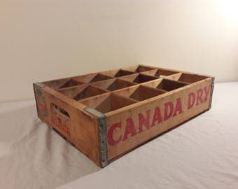1975 Canada Dry Wooden Soda Crate