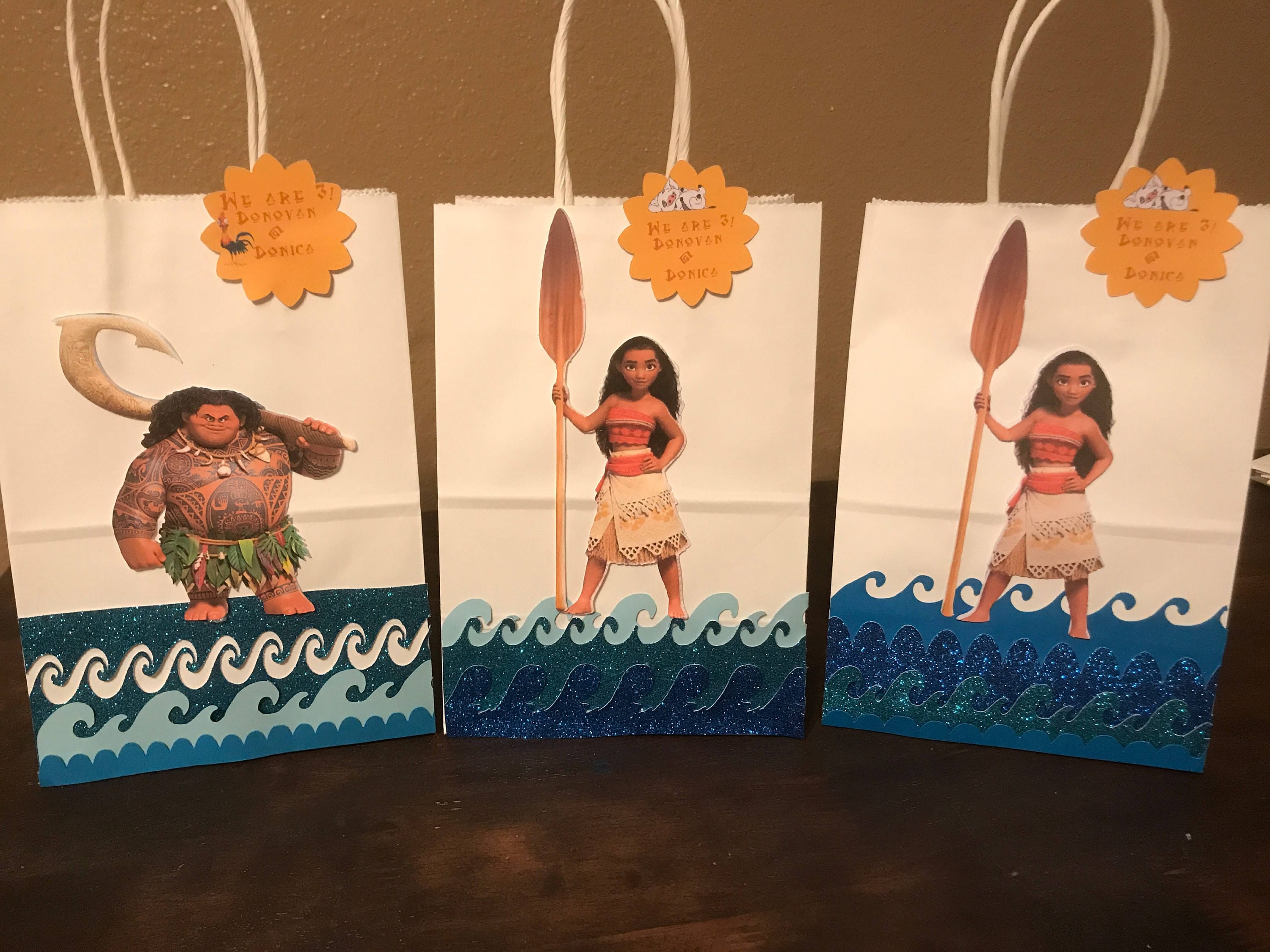 Moana and Maui goodie bags / loot bags/ candy bags/ party
