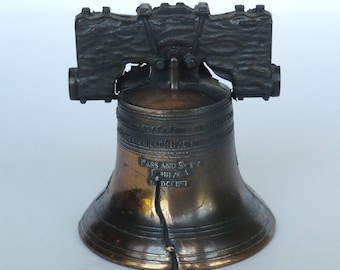 Vintage Miniature Bronze Liberty Bell