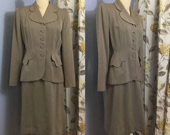 1940s Taupe Suit