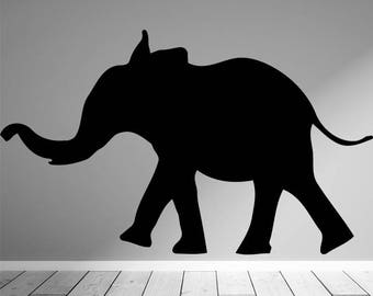 Baby Elephant Decal, Baby Elephant Sticker, Animal Silhouette Decals, Safari Decals, Safari Animal Decals, Jungle Decals, Animal Decals