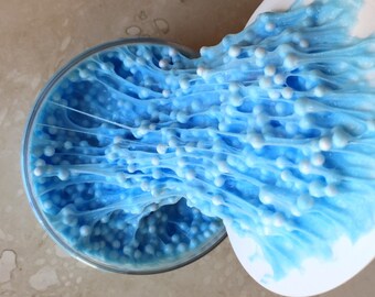 4 Ounce COTTON CANDY Scented BLUE Floam Slime - Super Stretchy with Soft Crunch!