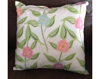 Watercolor Rose Throw Pillow