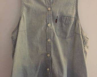 Levi's sleeveless jean blouse